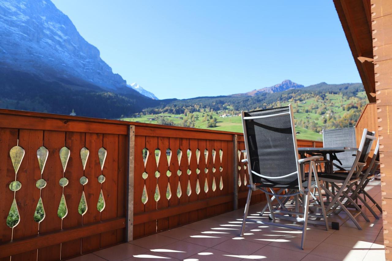 Excellent Flat With A Fantastic View Of The Eiger! Apartment Grindelwald Bagian luar foto